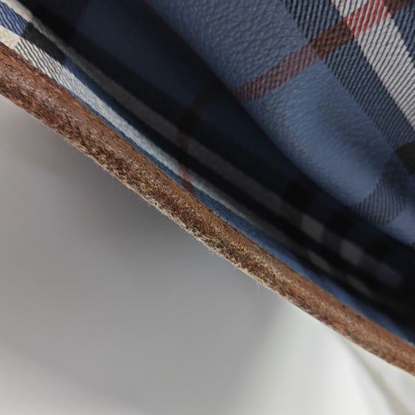 Coated Canvas Shoulder Bag Blue