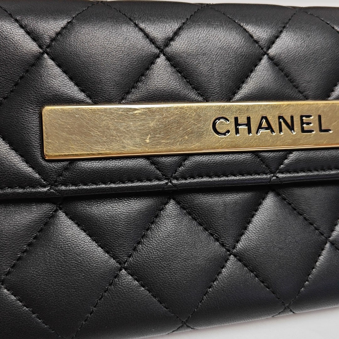 Quilted Lambskin Wallet Black