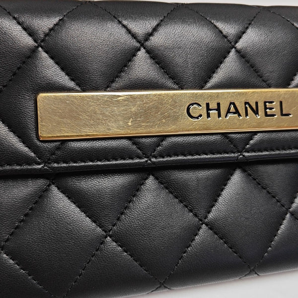 Quilted Lambskin Wallet Black