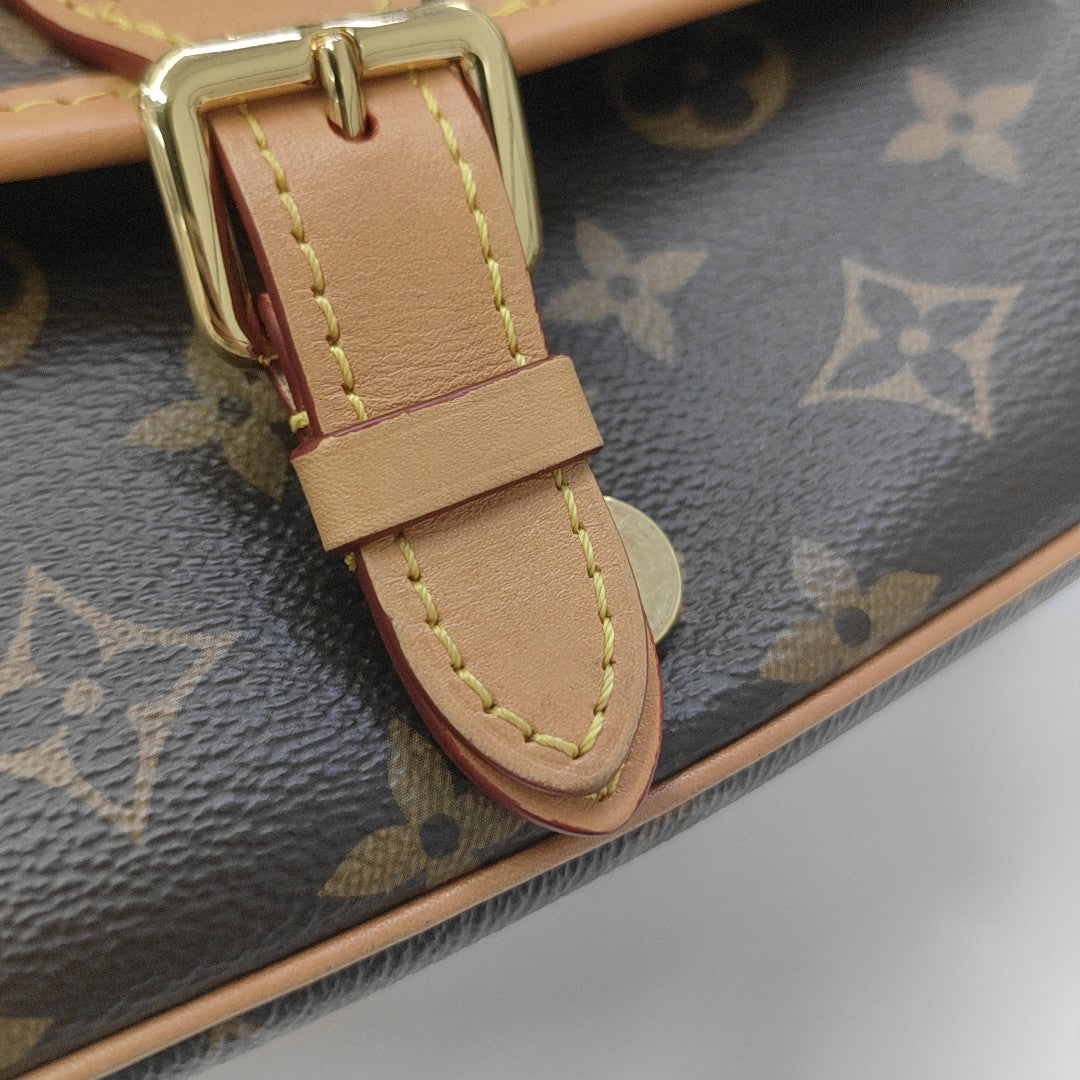 DIANE Monogram Coated Canvas Brown