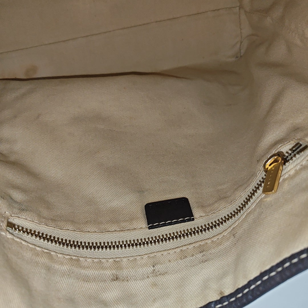 Coated Canvas Shoulder Bag White