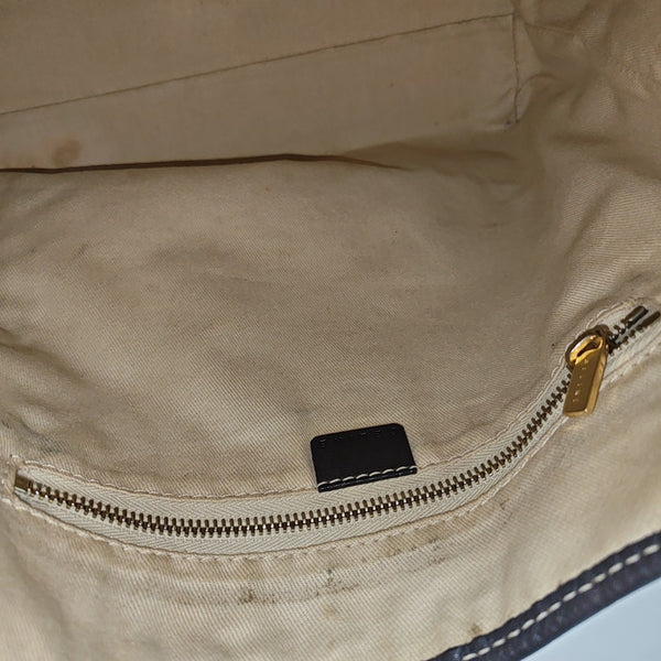 Coated Canvas Shoulder Bag White