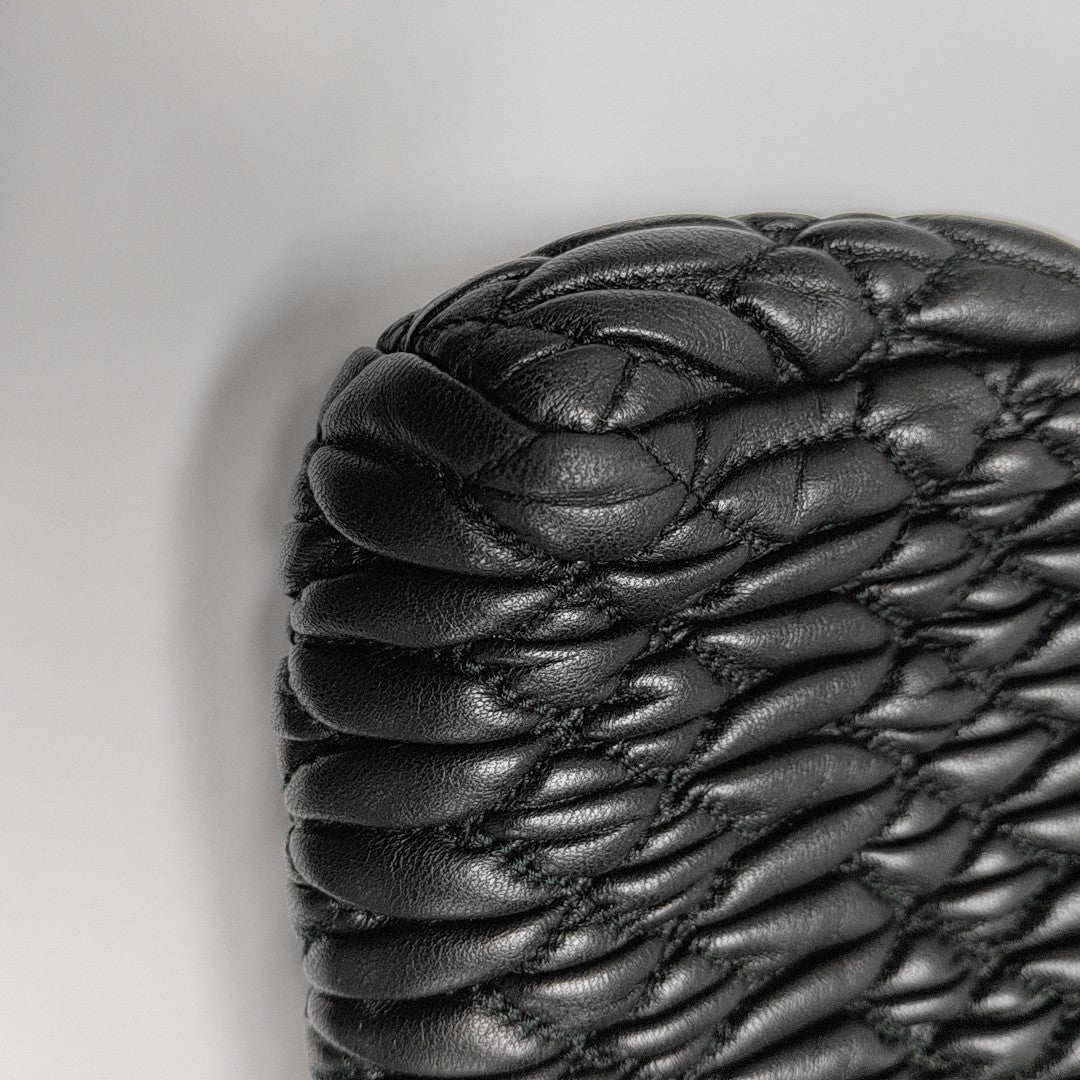 Miu Belle Quilted Lambskin Black