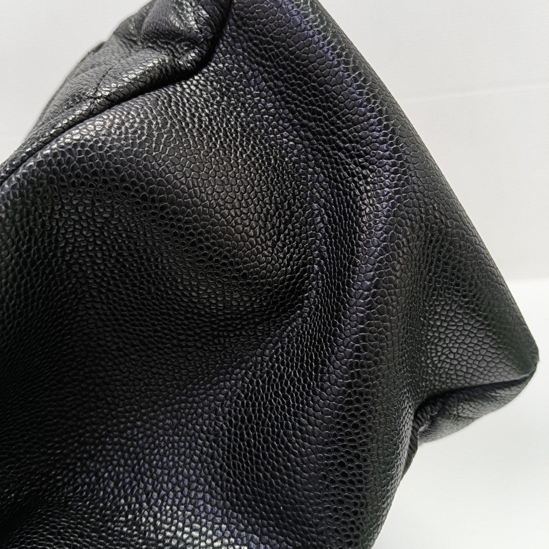 CHANEL GST Extra Large Quilted Grained Calfskin Black