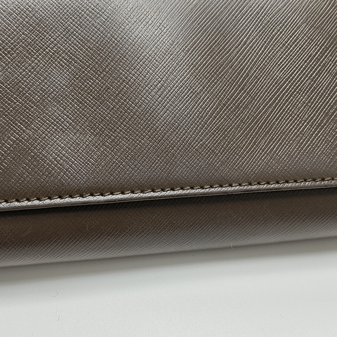 Ginny Calfskin Brown Wallet
