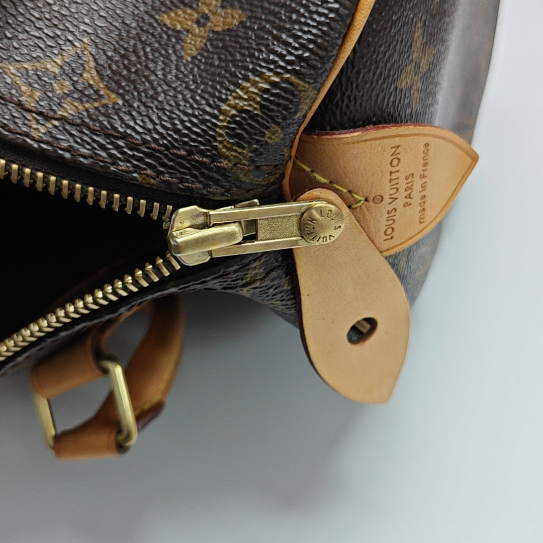 SPEEDY 25 Monogram Coated Canvas Brown