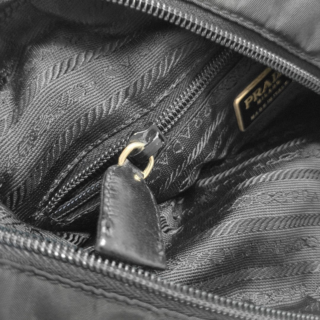 Nylon Shoulder Bag Black