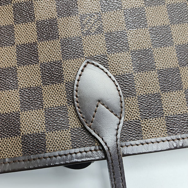 NEVERFULL GM Damier Ebene Coated Canvas Brown
