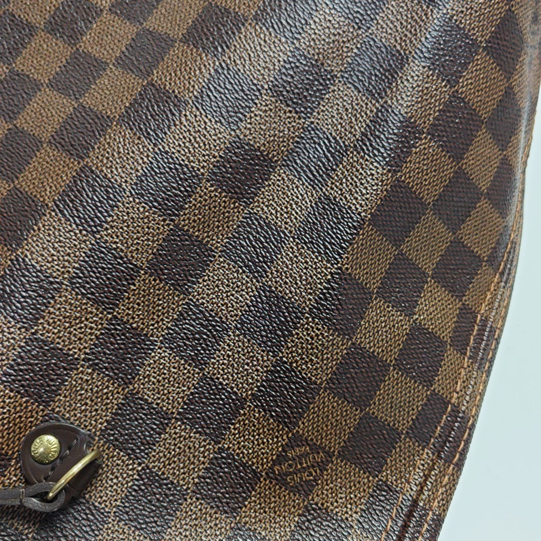NEVERFULL GM Damier Ebene Coated Canvas Brown