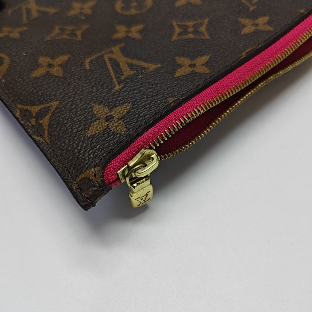 NEVERFULL MM Monogram Coated Canvas Brown