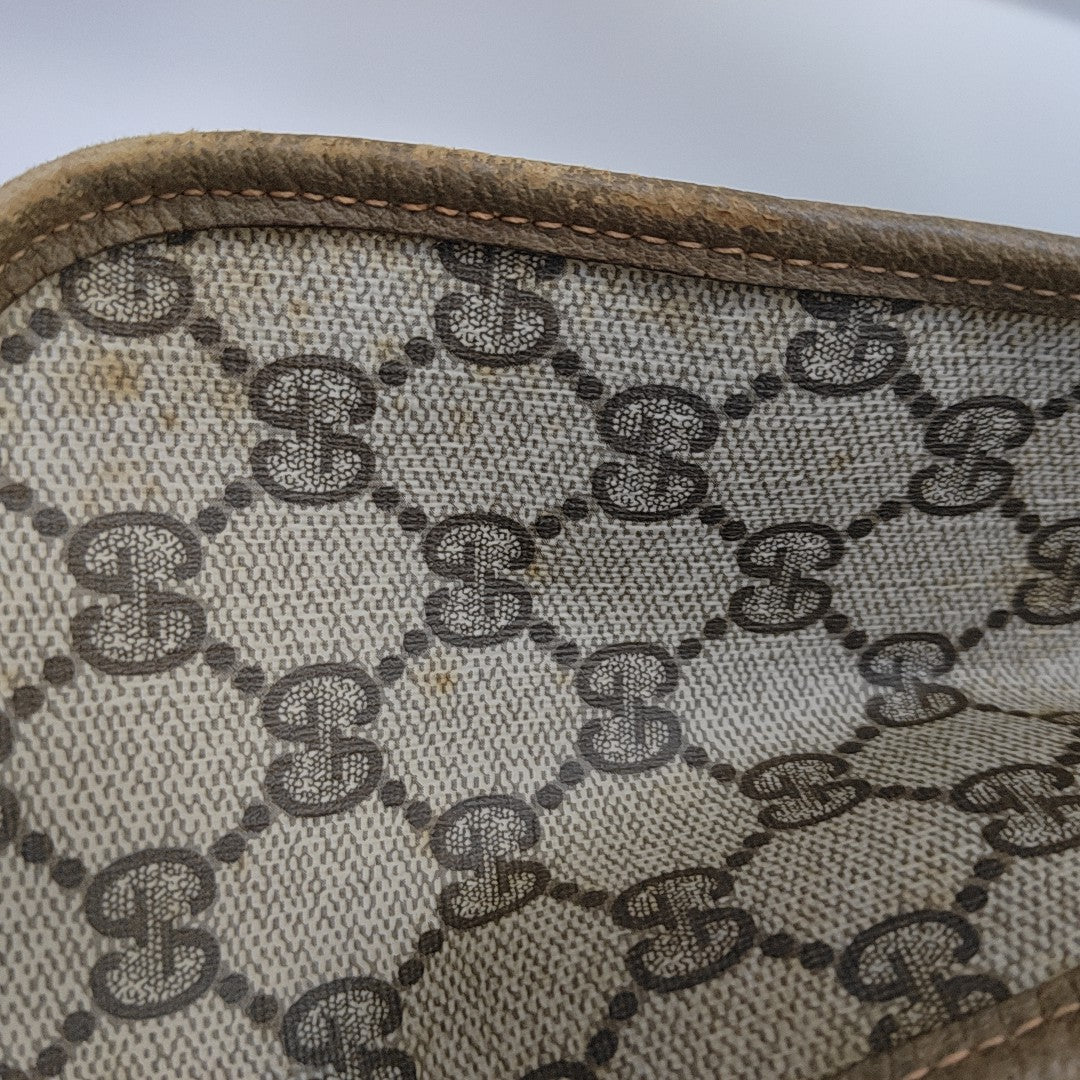 Monogram Coated Canvas Tote Bag Beige