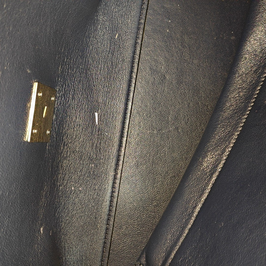 TRAPEZE Medium Calfskin Blue