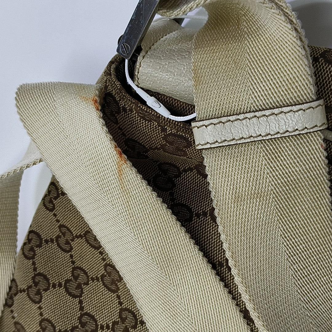 Monogram Canvas Shoulder Bag Beige