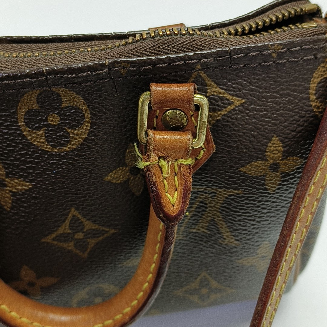 SPEEDY Nano Monogram Coated Canvas Brown