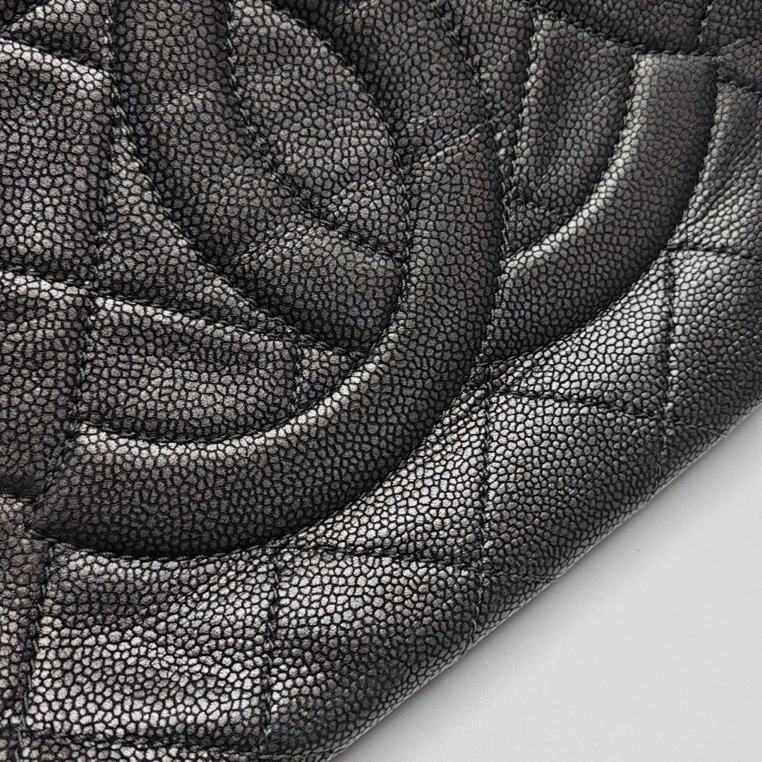 CC TIMELESS SOFT Quilted Grained Calfskin Gray