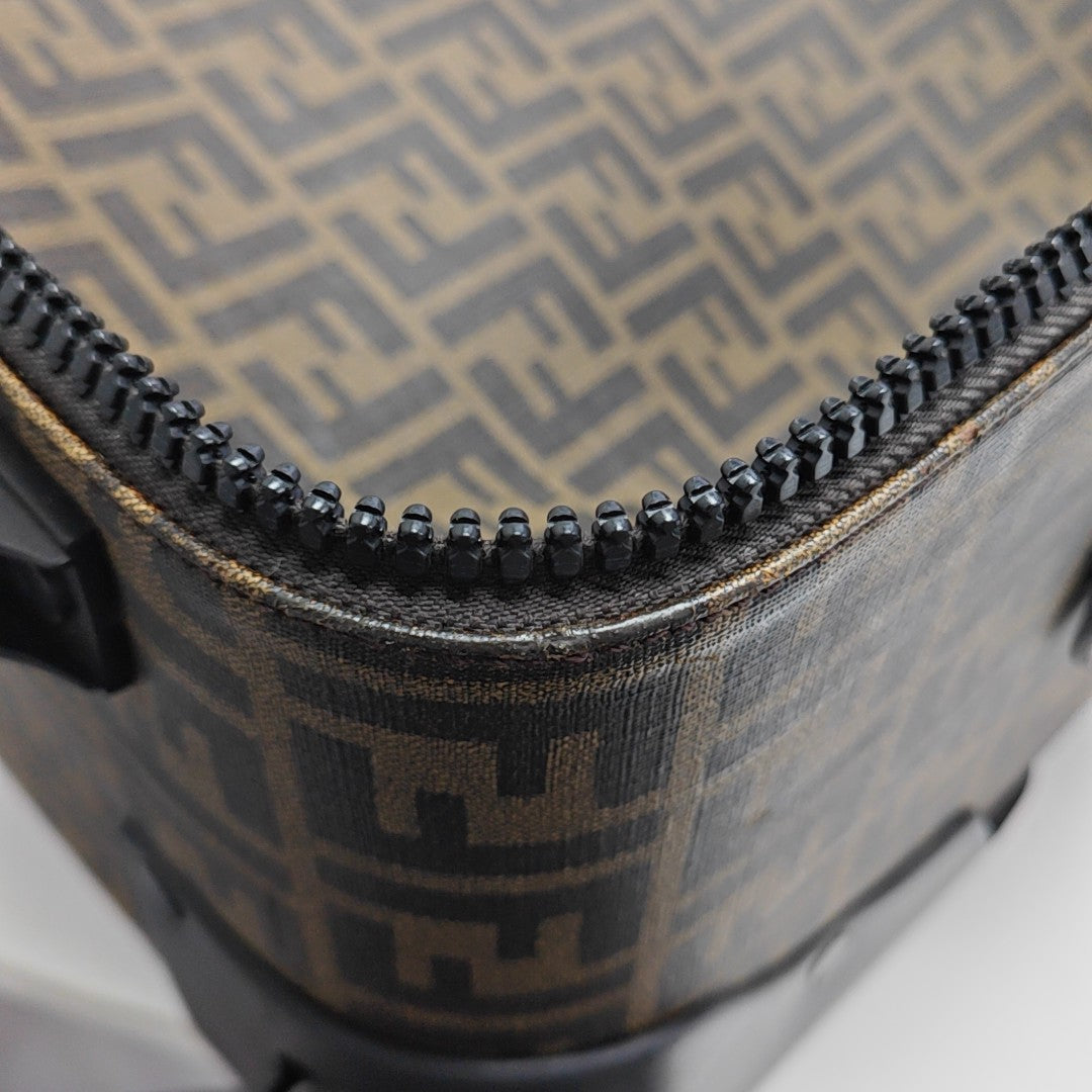 Coated Canvas Luggage Brown