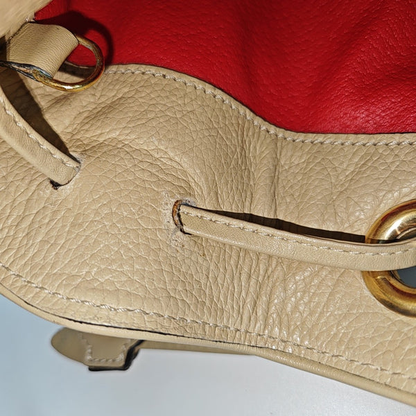 Calfskin Shoulder Bag Beige