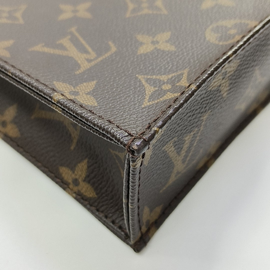 SAC PLAT Mini Monogram Coated Canvas Brown