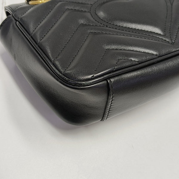 GG Marmont Small Quilted Calfskin Black