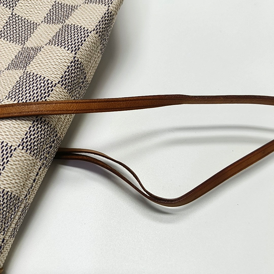 NEVERFULL MM Damier Azur Coated Canvas White