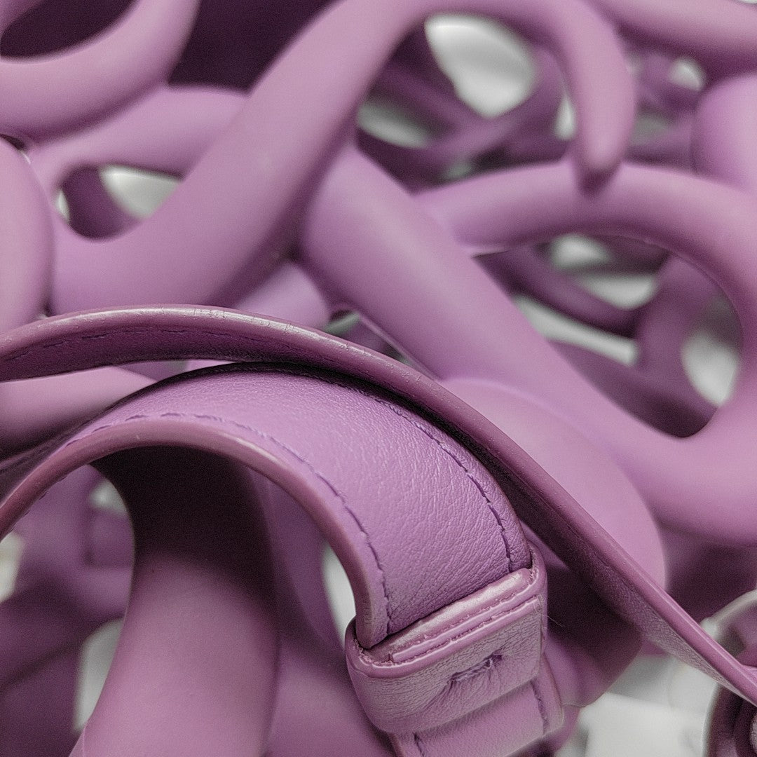 Special Material Shoulder Bag Purple