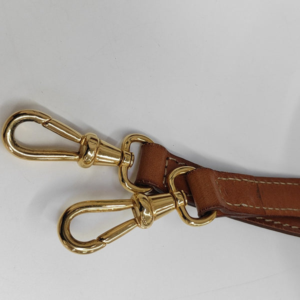 Coated Canvas Shoulder Bag Brown