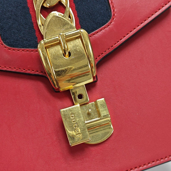 Sylvie Mini Calfskin Red