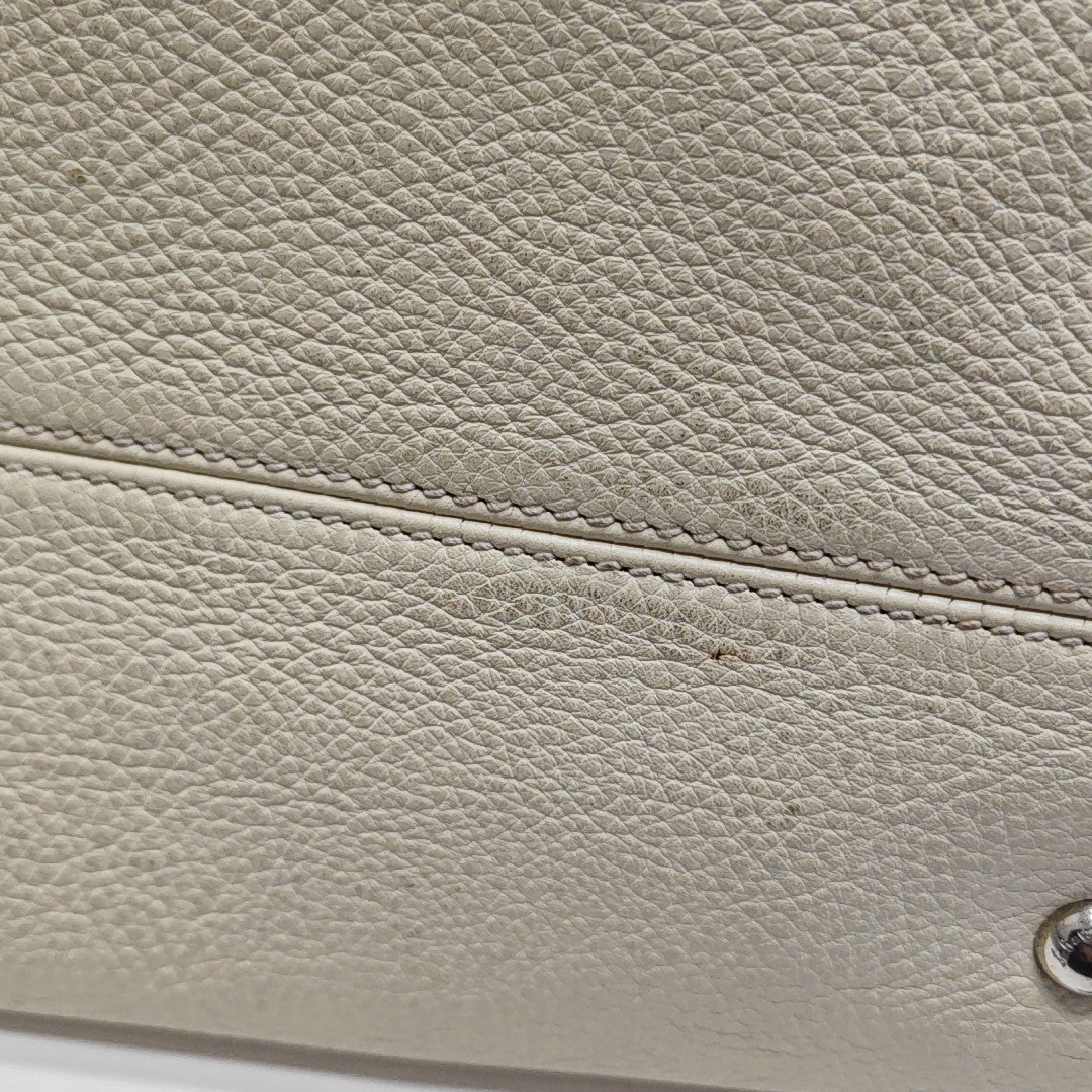 Calfskin Shoulder Bag White