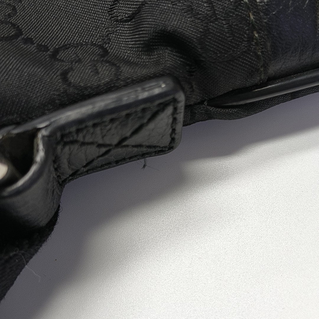 Monogram Nylon Shoulder Bag Black