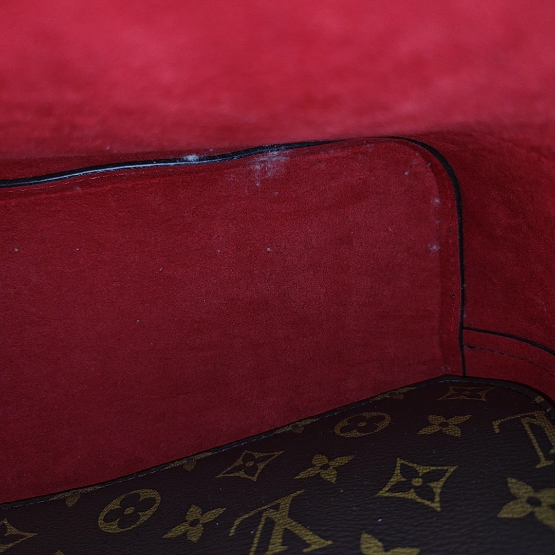 NÉONOÉ MM Monogram Coated Canvas Brown