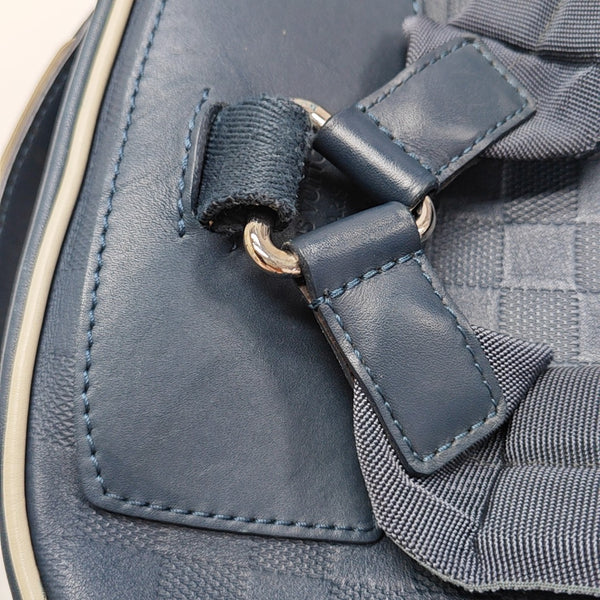 Damier Calfskin Backpack Blue