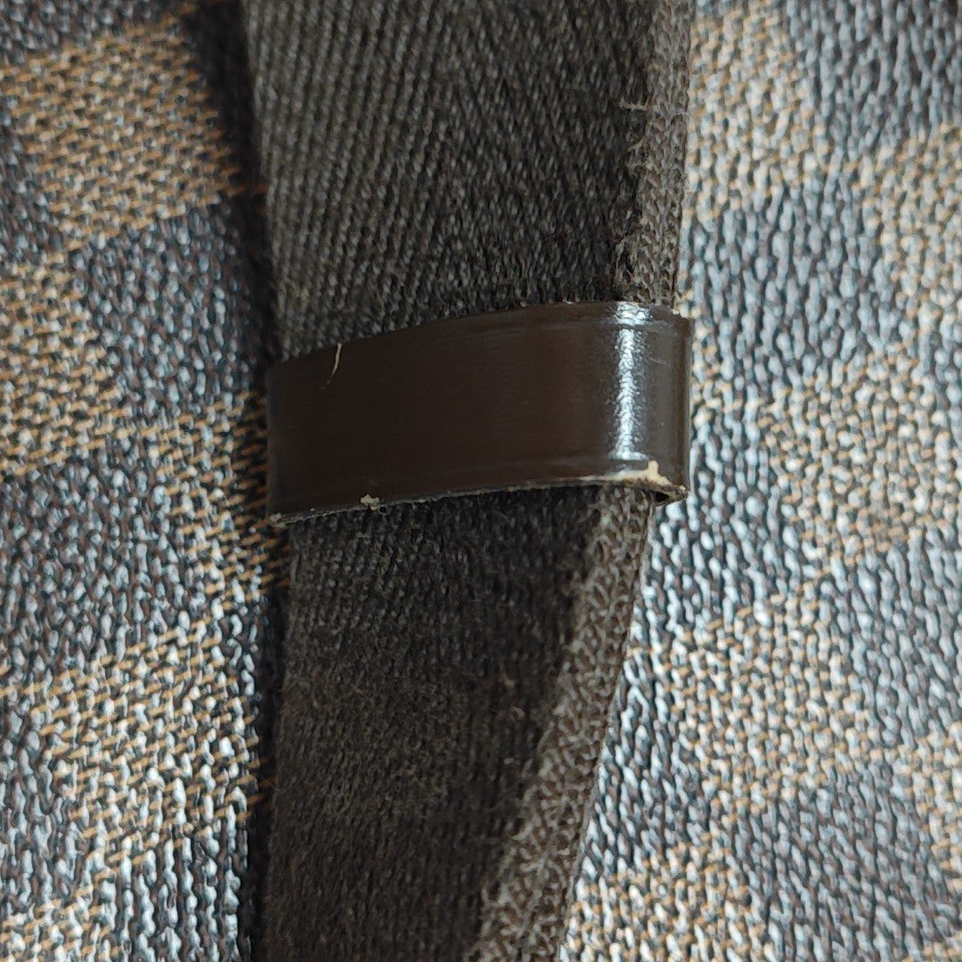 DISTRICT MM Damier Ebene Coated Canvas Brown