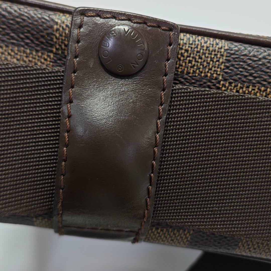 OLAV PM Damier Ebene Coated Canvas Brown