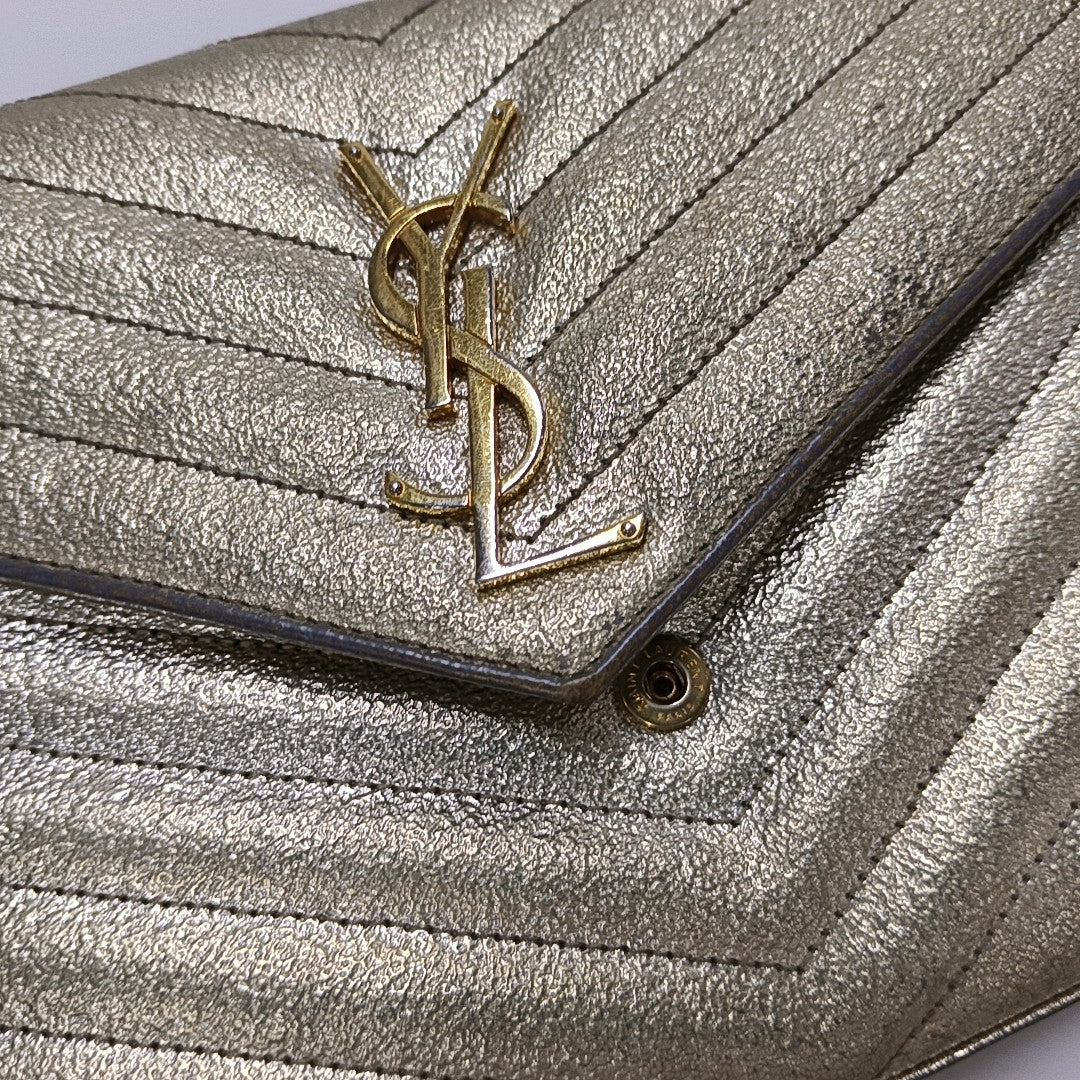 MONOGRAM Medium Chevron Calfskin Beige