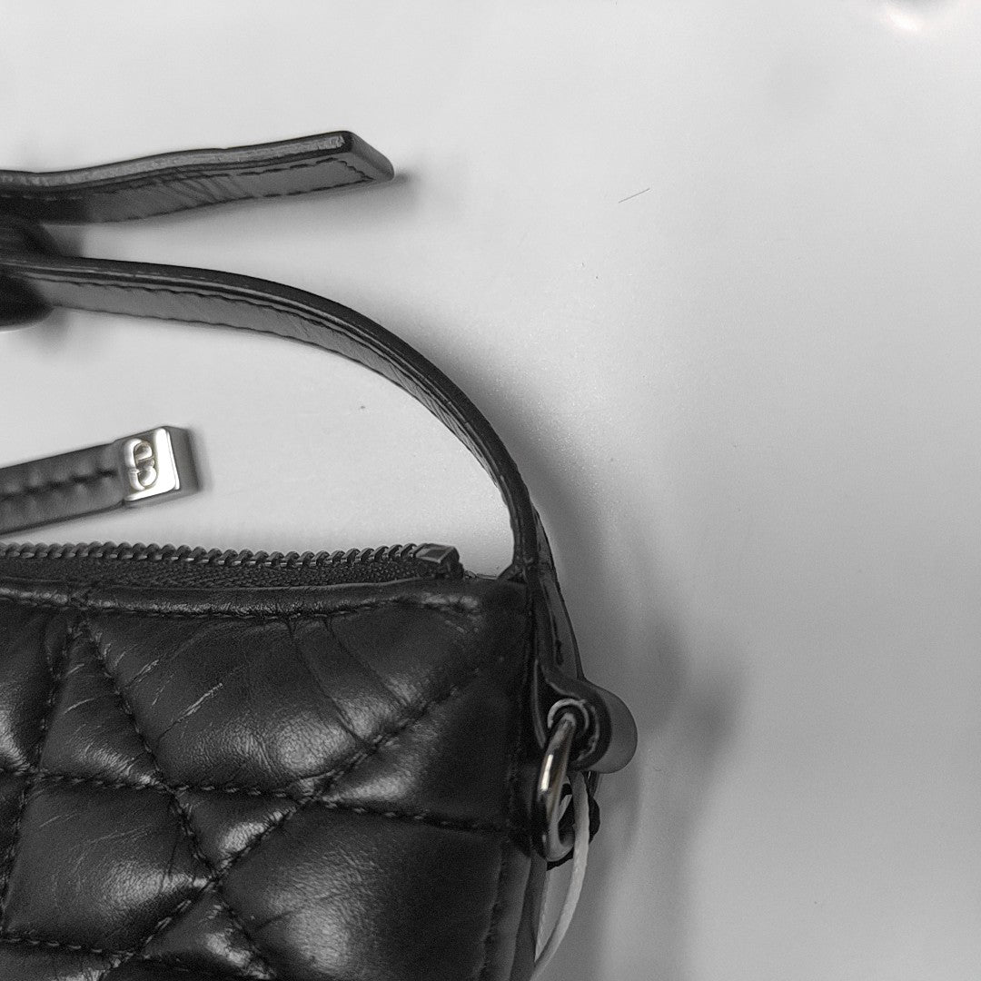 Diortravel Nomad Small Cannage Calfskin Black