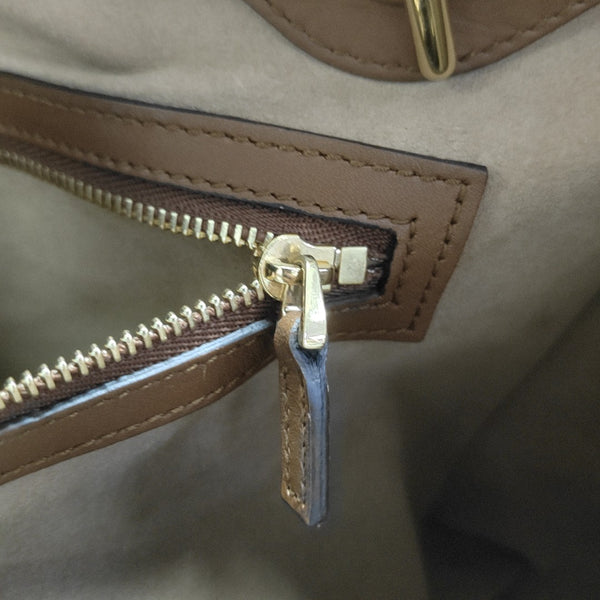 Padlock Medium Monogram Coated Canvas Beige