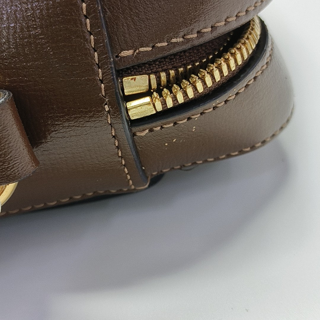 Horsebit 1955 Small Coated Canvas Beige