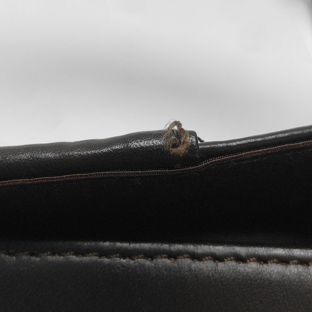 Fabric Top Handle Bag Brown