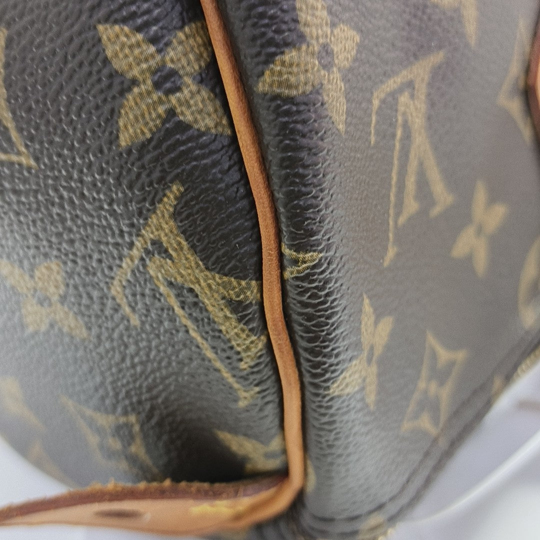 SPEEDY 30 Monogram Coated Canvas Brown