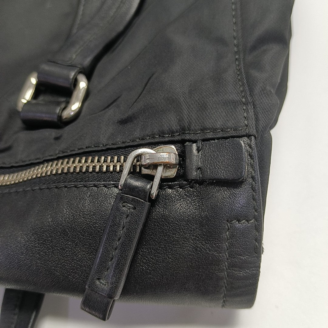 Nylon Shoulder Bag Black