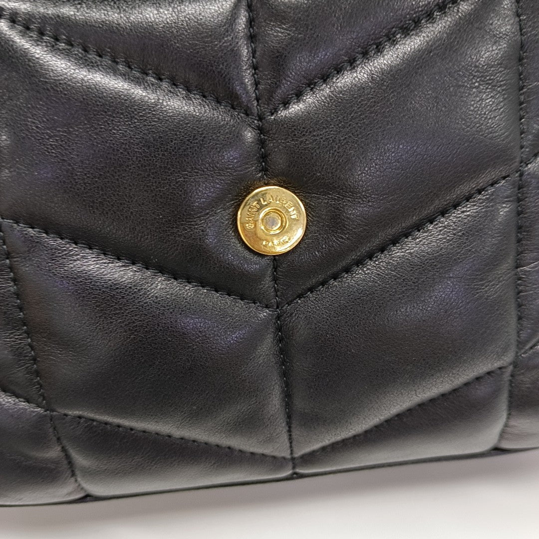 PUFFER TOY Mini Chevron Lambskin Black