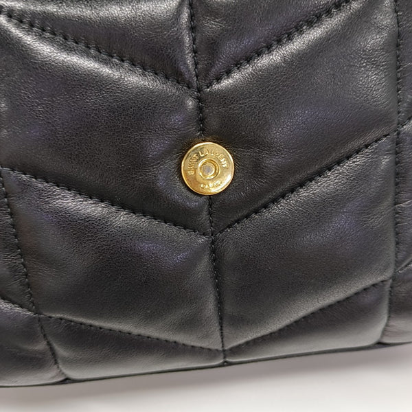 PUFFER TOY Mini Chevron Lambskin Black
