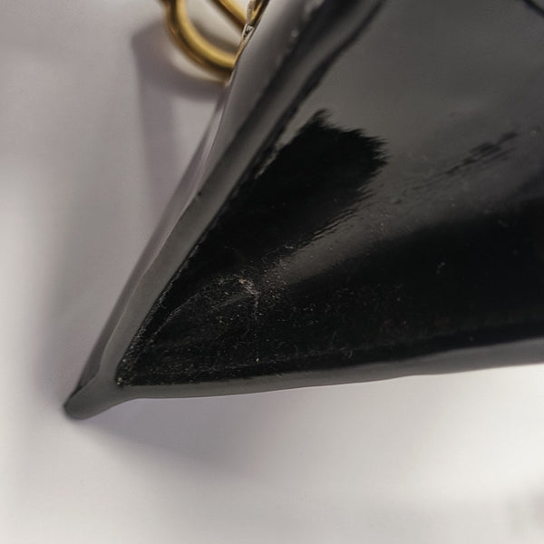 Saddle Mini Patent Leather Black