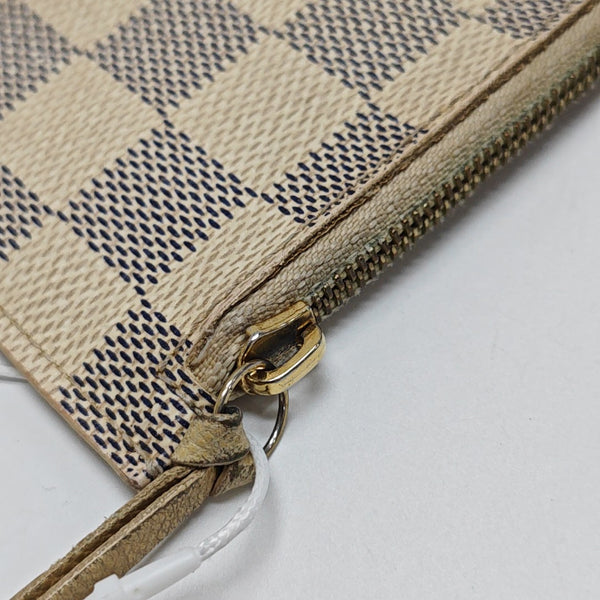 SARAH Damier Azur Coated Canvas White Wallet