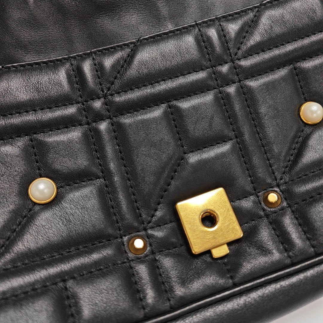 GG Marmont Medium Quilted Calfskin Black