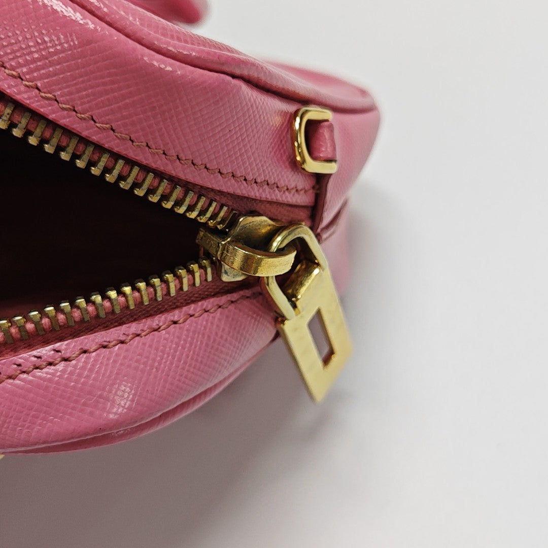 Saffiano Calfskin Shoulder Bag Pink