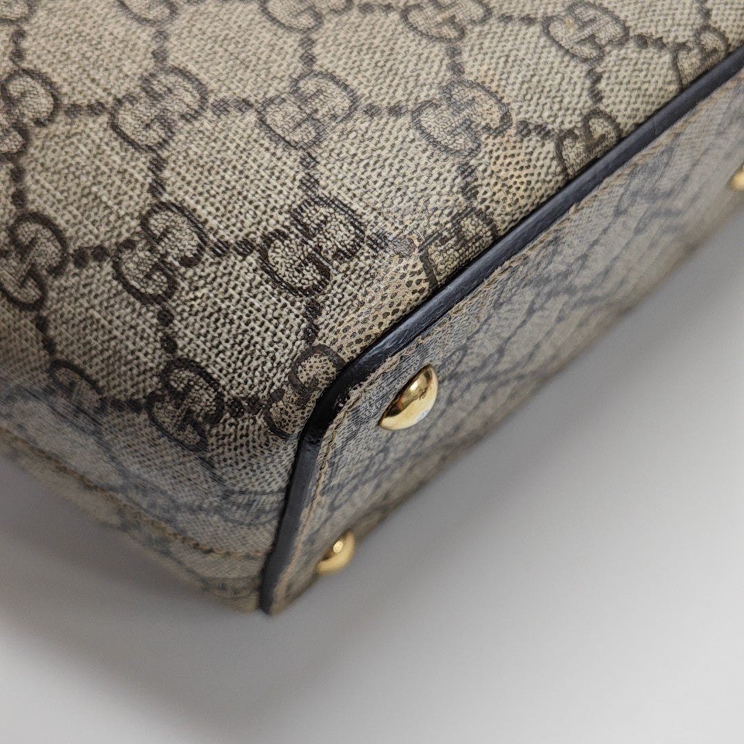 Monogram Coated Canvas Shoulder Bag Beige