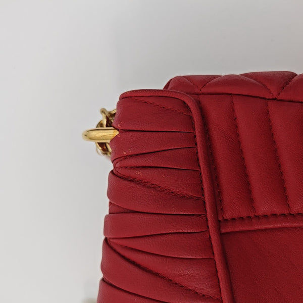 Miu Confidential Quilted Lambskin Red
