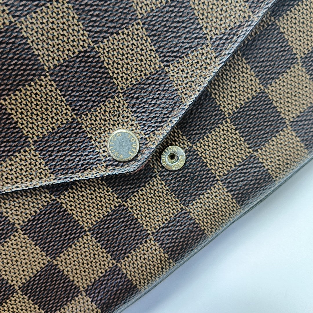 FÉLICIE Damier Ebene Coated Canvas Brown