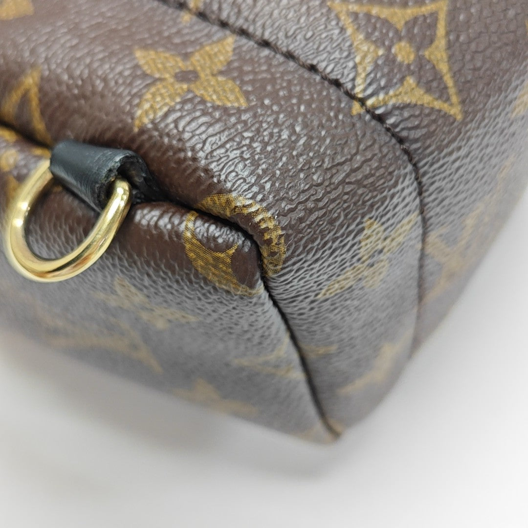 PALM SPRINGS Mini Monogram Coated Canvas Brown